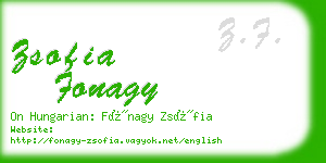 zsofia fonagy business card